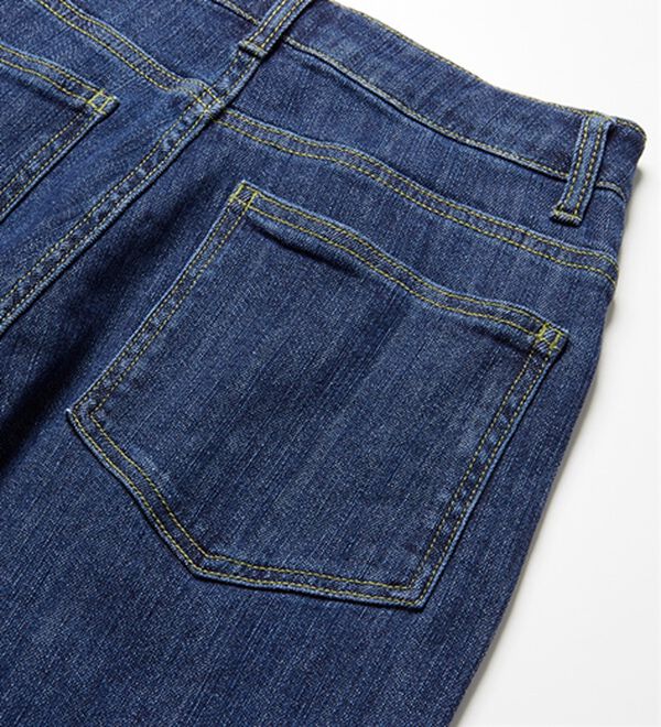 RANAN（ラナン）の「きれい見え麻入りカーブデニム（フルレングスパンツ）」｜詳細画像