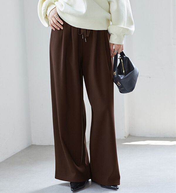 RANAN（ラナン）の「あったか裏起毛２タックイージーパンツ（フルレングスパンツ）」｜詳細画像