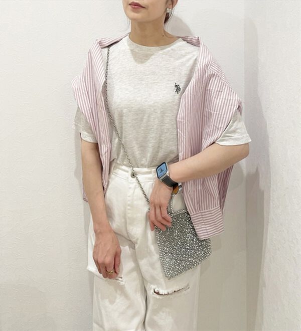 GeeRA（ジーラ）の「【Ｕ．Ｓ．　ＰＯＬＯ　ＡＳＳＮ．】スラブシアーTシャツ（Tシャツ）」｜詳細画像