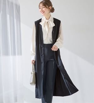 alotta（アロッタ）の「大人上品フレアジレワンピース（ジャンパースカート）」｜ブラック