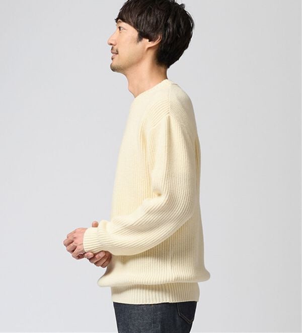 REMEN'S（リメンズ）の「【洗える】やわらかタッチ畦編みクルーネックセーター（メンズニット・セーター）」｜詳細画像