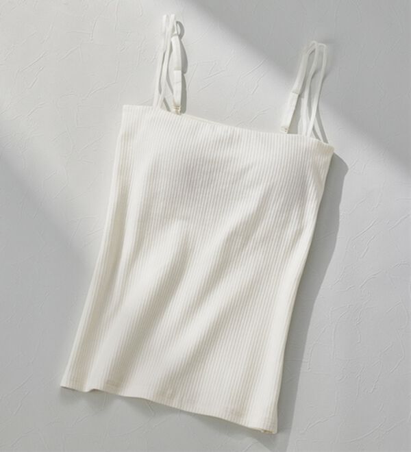 YU'NOW（ユナウ）の「【カップ付インナー】Ｗストラップブラキャミ（ブラトップ・カップ付きインナー）」｜詳細画像