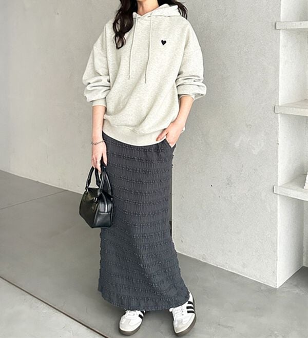 GeeRA（ジーラ）の「すっきりオシャレ見え！ジャカードレースタイトスカート（ロングスカート）」｜詳細画像