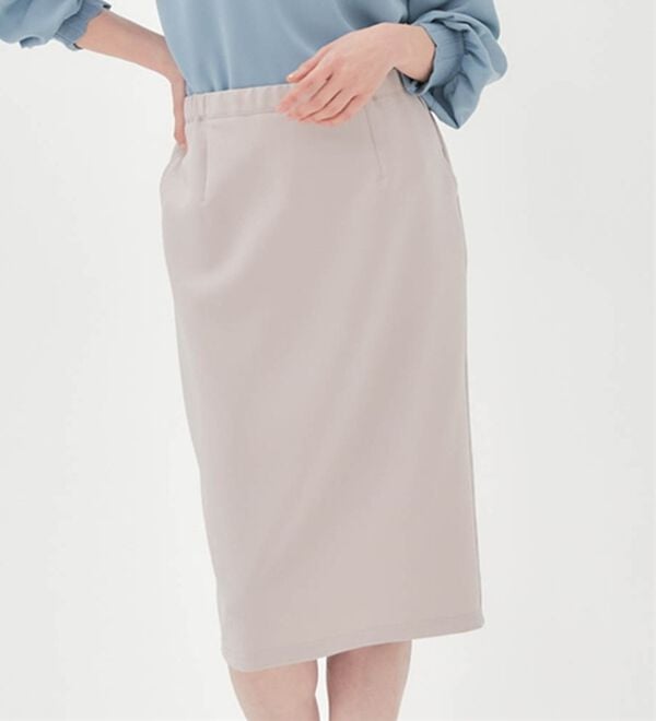 RANAN（ラナン）の「美ラインタイトスカート（ロングスカート）」｜ライトグレー