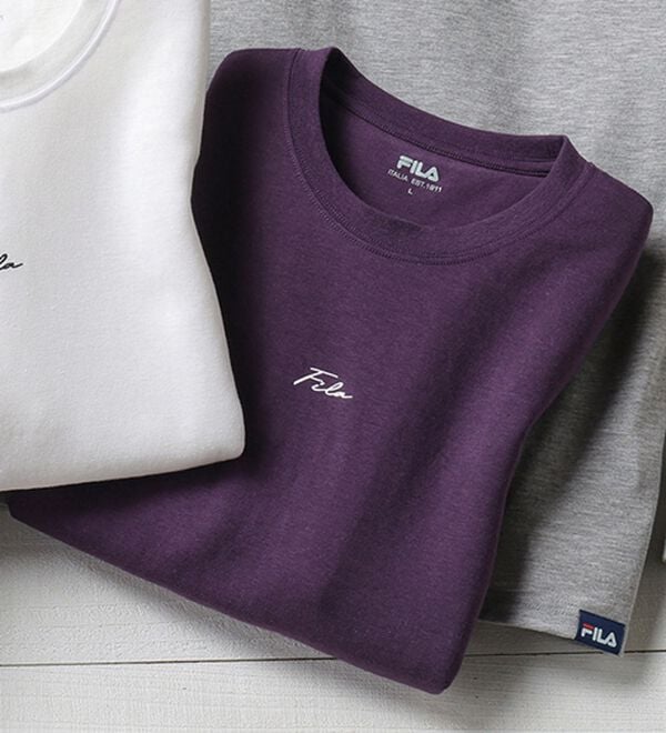 「＜フィラ＞色を愉しむ！大人デザインインナーシャツ（メンズ肌着・インナーウェア）」｜パープル