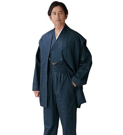 「三河木綿和風着物スーツ「翠」（メンズ和装・浴衣・和装グッズ）」