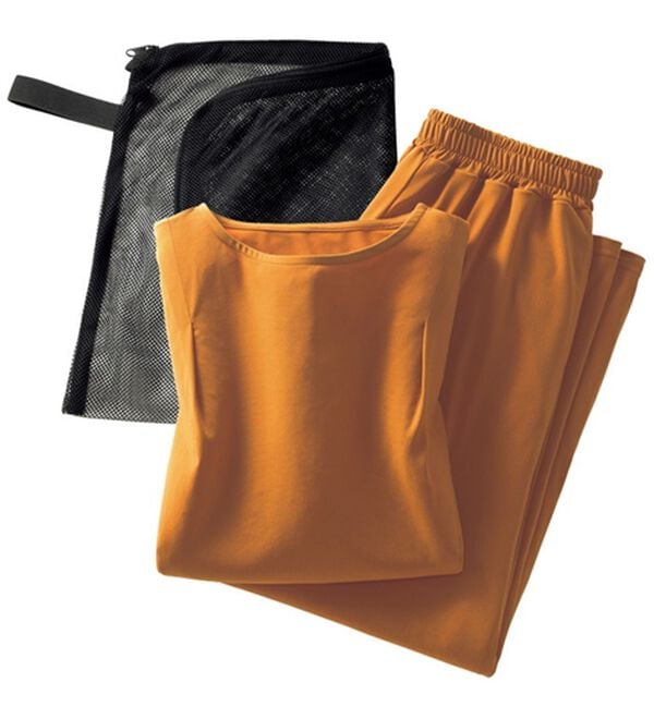 LAVIENNE（ラヴィエンヌ）の「ポーチに入れて洗える♪上品トラベルセットアップ（パジャマ・ルームウェア）」｜詳細画像