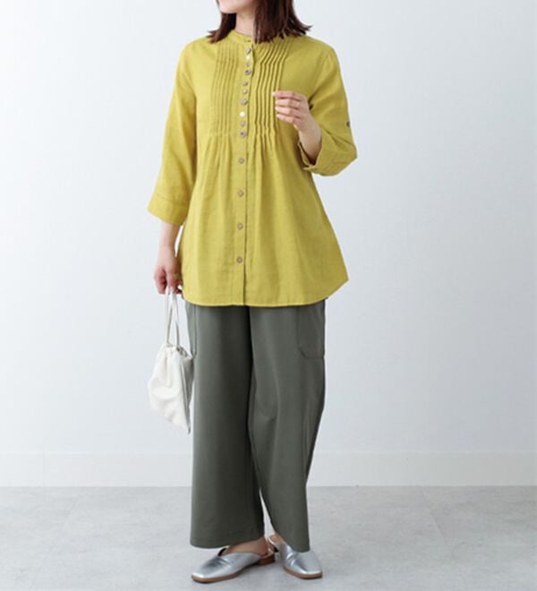 BELLUNA（ベルーナ）の「ダブルガーゼ素材オーバーブラウス（ブラウス）」｜詳細画像