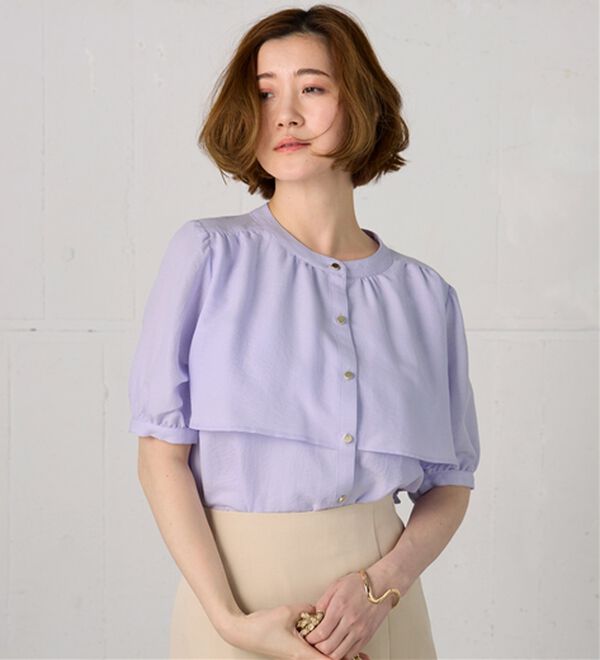 BELLUNA（ベルーナ）の「ケープ風デザインブラウス（ブラウス）」｜詳細画像