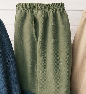 ルフラン（ルフラン）の「日本製肌に優しい綿混ラク楽パンツ（その他パンツ）」｜カーキ