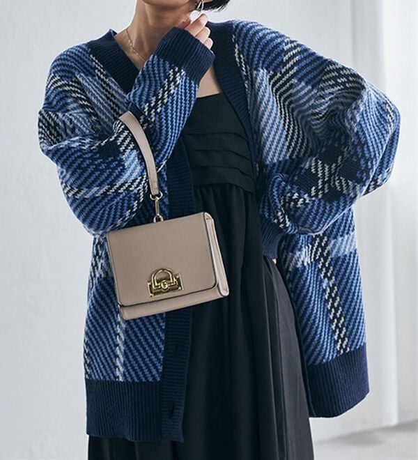 RANAN（ラナン）の「ビッグタータンオーバーカーデ（ニットカーディガン）」｜詳細画像