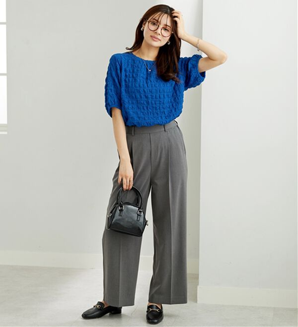 BELLUNA（ベルーナ）の「ポコポコ素材裾ドロストプルオーバー（カットソー）」｜詳細画像