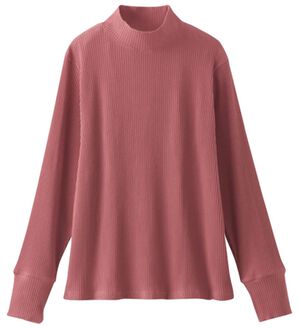 BELLUNA（ベルーナ）の「＜ＭＡＴＯＬＩＡ＞着て潤うリブプルオーバー　ハイネック・クルーネック（カットソー）」｜ハイネック ローズ