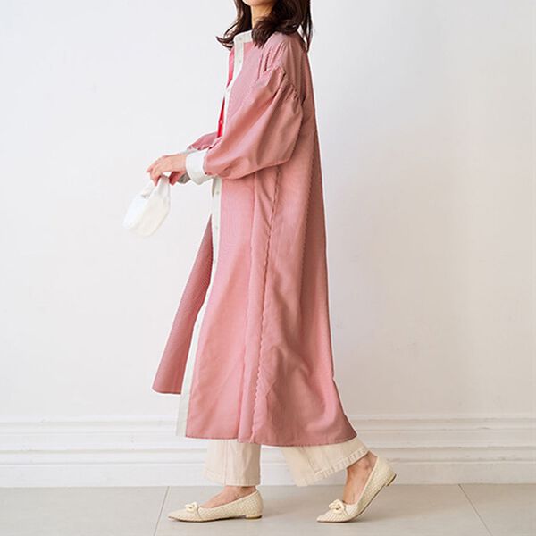 RANAN（ラナン）の「袖ボリュームバンドカラーシャツワンピース（シャツワンピース）」｜詳細画像