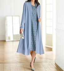 BELLUNA（ベルーナ）の「軽やかロングジャケットレースワンピースアンサンブル（ワンピースセットスーツ）」