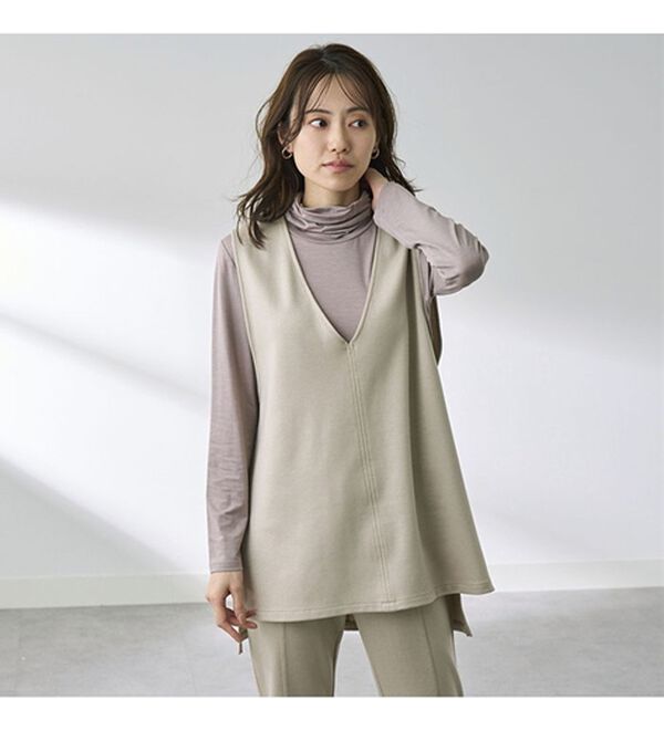 BELLUNA（ベルーナ）の「なめらかテンセル（ＴＭ）繊維ストレッチプルオーバー（カットソー）」｜詳細画像