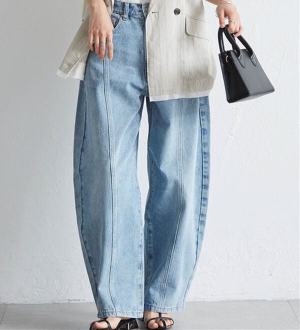 RANAN（ラナン）の「フロントシームカーブデニム（フルレングスパンツ）」｜詳細画像