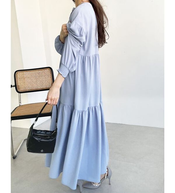 GeeRA（ジーラ）の「前後２ＷＡＹティアードシャツワンピース（シャツワンピース）」｜詳細画像