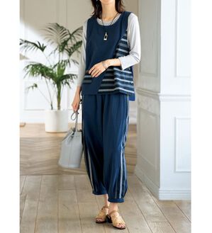 ルフラン（ルフラン）の「さらり涼やか大人のセットアップ＜オリアス＞（セットアップ）」｜ネイビー系