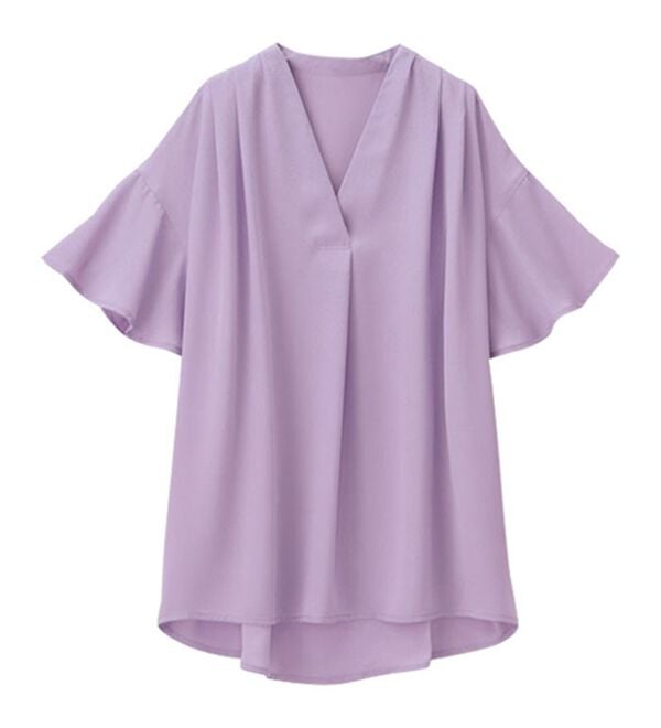 GeeRA（ジーラ）の「サラサラ涼しい！着やせも叶うフレアー袖ブラウス（ブラウス）」｜詳細画像