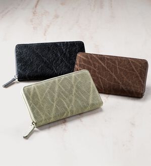 「エレファント革ラウンド長財布（メンズ財布・パスケース）」｜詳細画像