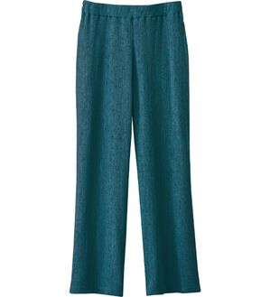 BELLUNA（ベルーナ）の「ゆったり快適！楊柳素材イージーパンツ（ワイドパンツ・ガウチョ）」｜ターコイズ