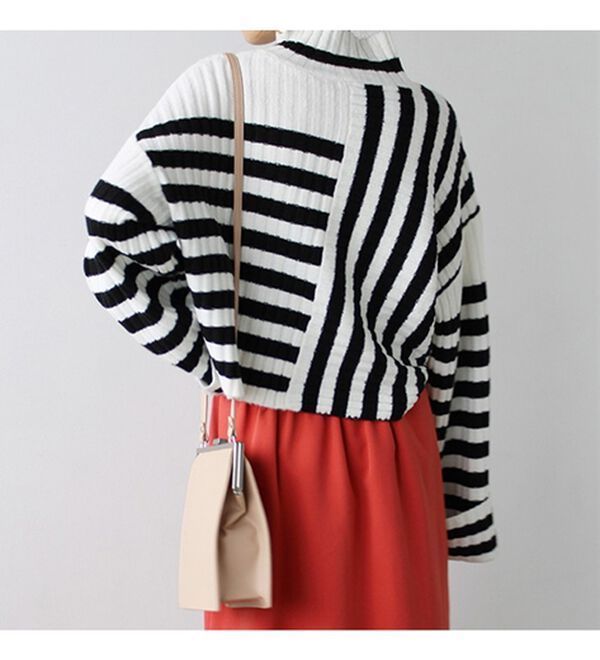 GeeRA（ジーラ）の「ワイドスリーブショート丈リブニット（ニット・セーター）」｜詳細画像