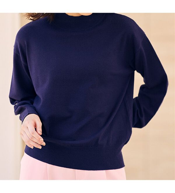 RANAN（ラナン）の「もちもちベーシックニット（Vネック・ハイネック）（ニット・セーター）」｜詳細画像