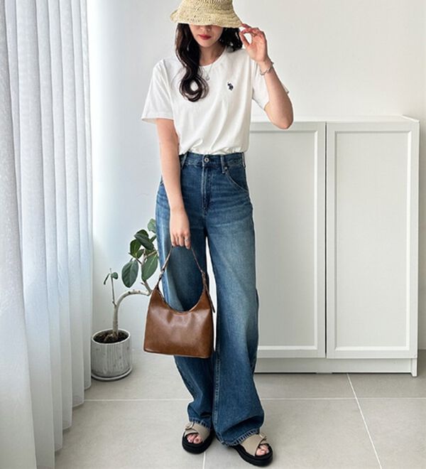 GeeRA（ジーラ）の「【ＵＳ．ＰＯＬＯ．ＡＳＳＮ】接触冷感ワンポイント刺繍Ｔシャツ（Tシャツ）」｜詳細画像