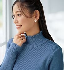 BELLUNA（ベルーナ）の「＜＆ｃｏｃｏｃｈｉ＞ハピネスコットン１００％リブニット　フリル（ニット・セーター）」