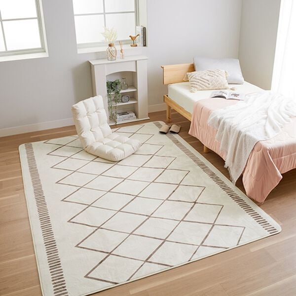 iellio（イエリオ）の「北欧調洗えるはっ水フランネルラグ＜ロングシーズン・床暖対応・洗濯可能・ウォッシャブル・おしゃれ・はっ水＞（ラグ）」｜詳細画像