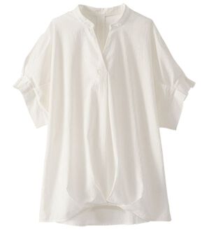 BELLUNA（ベルーナ）の「サッと決まる！タック袖ゆったりブラウス（ブラウス）」｜オフホワイト