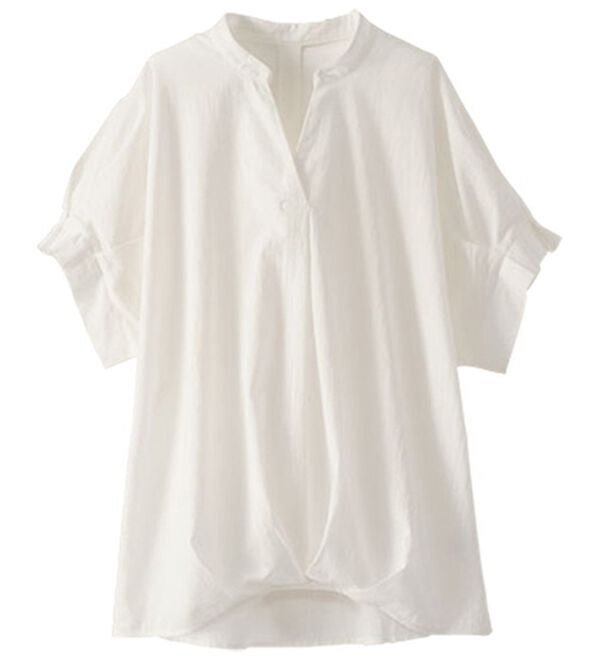 BELLUNA（ベルーナ）の「サッと決まる！タック袖ゆったりブラウス（ブラウス）」｜オフホワイト