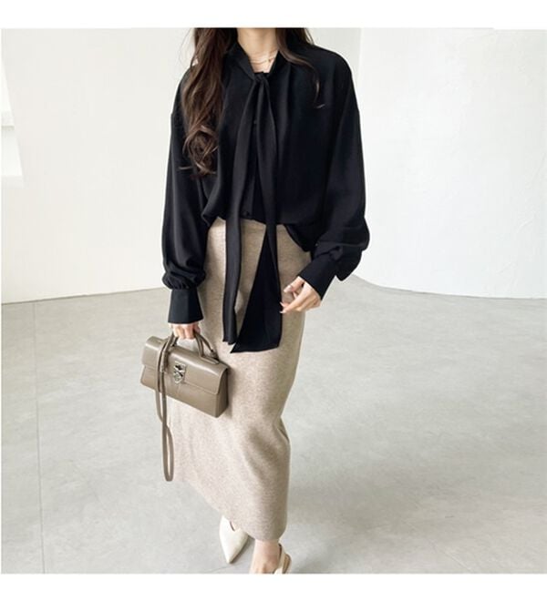 GeeRA（ジーラ）の「前後２ｗａｙボウタイブラウス（ブラウス）」｜詳細画像