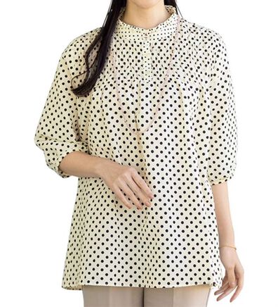 ルフラン（ルフラン）の「涼やか♪水玉模様のふんわりブラウス（ブラウス）」