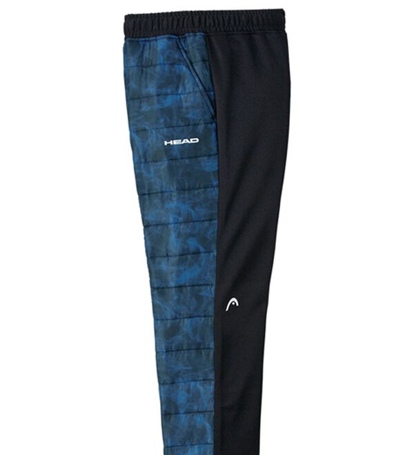 「＜ヘッド＞スポーティデザイン中わたパンツ（メンズフルレングスパンツ）」｜ネイビー