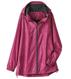 BELLUNA（ベルーナ）の「はっ水！裏あったか素材プリントパーカー（バッグ付）（ブルゾン）」｜ワイン