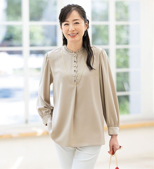 ルフラン（ルフラン）の「【２色組】大人可愛い。デザイン違いブラウス（ブラウス）」｜詳細画像