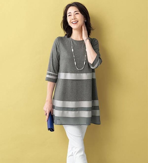 ルフラン（ルフラン）の「シフォン切替チュニック＜テリーナ＞（チュニック）」｜詳細画像