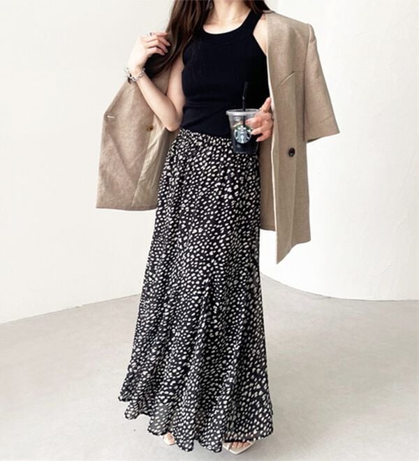 GeeRA（ジーラ）の「切替フレアーロングスカート（ロングスカート）」｜詳細画像