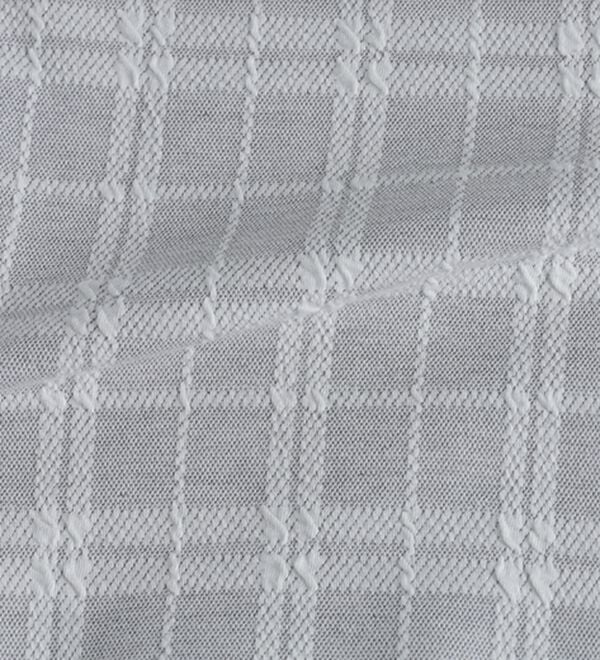 「＜コムルヴァン・オム＞チェック柄ふくれジャカードトレーナー（メンズトレーナー）」｜詳細画像