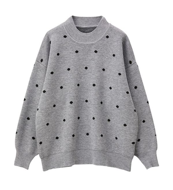 GeeRA（ジーラ）の「ドット柄ニットプルオーバー（ニット・セーター）」｜詳細画像