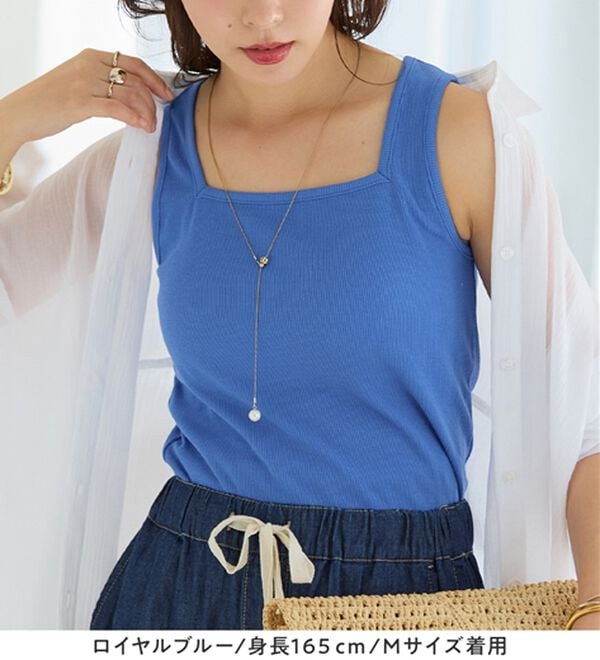 Viola e Viola（ヴィオラ エ ヴィオラ）の「保冷剤ポケット付スクエアタンクトップ（タンクトップ・キャミソール）」｜詳細画像