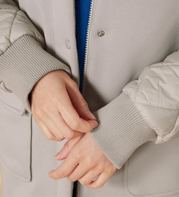 BELLUNA（ベルーナ）の「ダイヤキルト切替とろみ素材ロングコート（ロングコート）」｜詳細画像