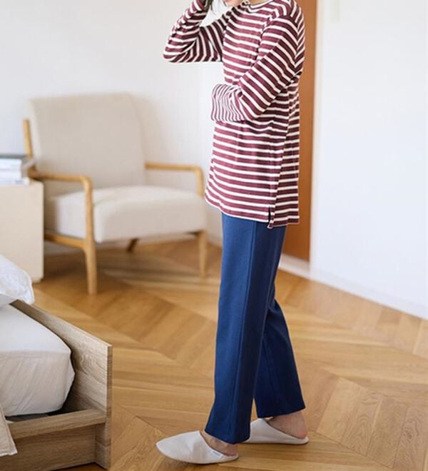 LAVIENNE（ラヴィエンヌ）の「【とろける肌心地】綿１００％やわらかスムースパジャマ（パジャマ・ルームウェア）」｜詳細画像