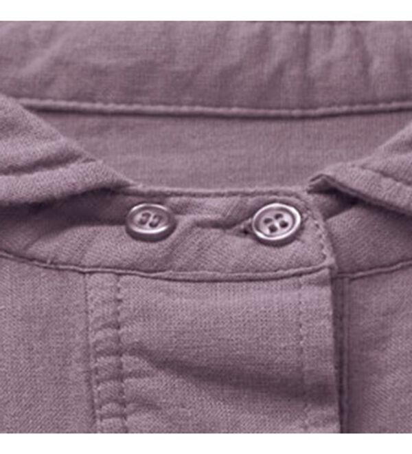 BELLUNA（ベルーナ）の「風が通り抜けるダブルガーゼ素材丸衿ブラウス（ブラウス）」｜詳細画像