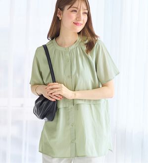 alotta（アロッタ）の「インコーデもすっきり決まる！前後２ＷＡＹケープ風ブラウス（ブラウス）」｜詳細画像