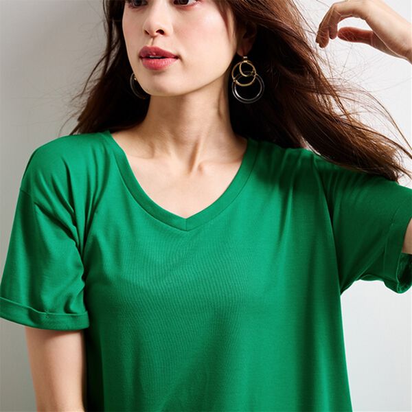 RANAN（ラナン）の「【新色追加・動画】ひんやり！レディゆるシルエットＴシャツ（カットソー）」｜詳細画像