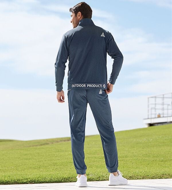 「＜アウトドアプロダクツ＞カチオン杢アクティブジャージ上下セット（メンズルームウェア）」｜詳細画像