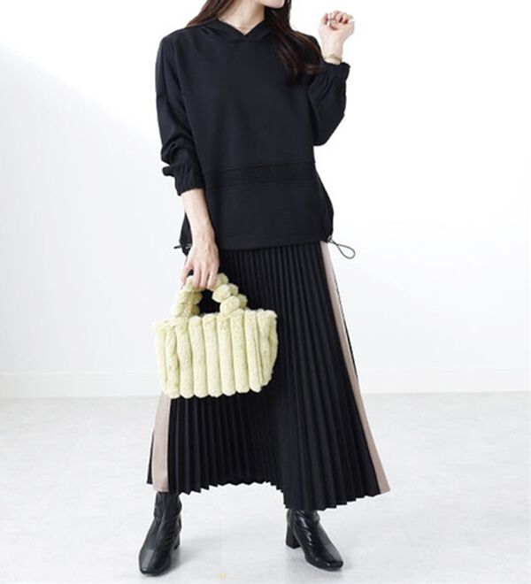 BELLUNA（ベルーナ）の「【Ｌａｇｒｉｌｕａ】配色ライン使いプリーツスカート（ロングスカート）」｜詳細画像